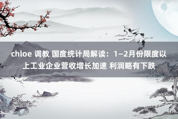 chloe 调教 国度统计局解读：1—2月份限度以上工业企业营收增长加速 利润略有下跌